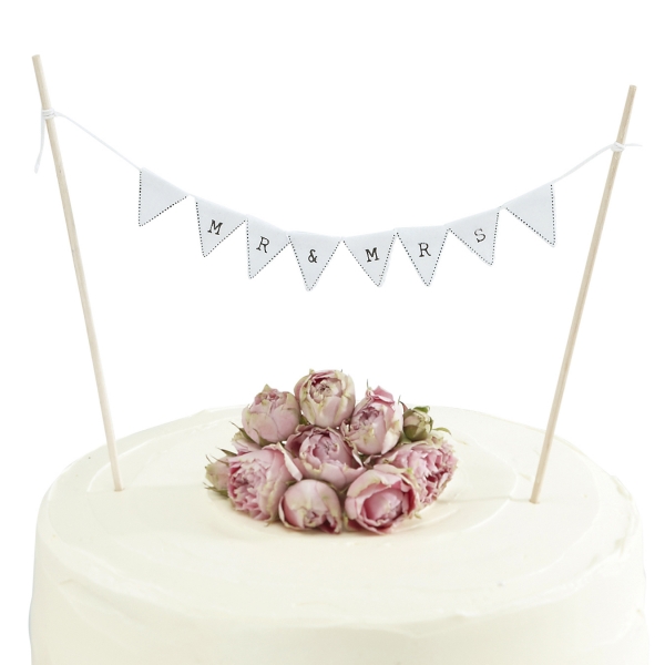 Cake Topper Bunting - MR & MRS